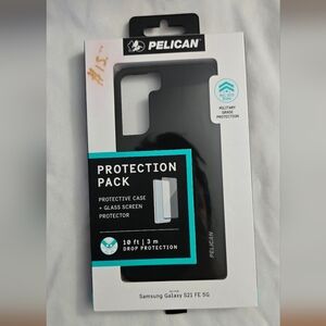 Black Protection Pack Phone Case with Glass Screen Protector